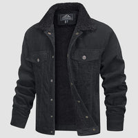 Men’s Corduroy Jacket | Button-Up Front | Warm Sherpa Lining | Casual Autumn Outerwear