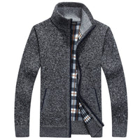 Men’s Fleece Zip-Up Jacket with Checked Lining | Warm Winter Coat
