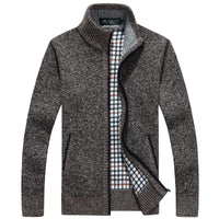 Men’s Fleece Zip-Up Jacket with Checked Lining | Warm Winter Coat