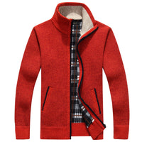 Men’s Fleece Zip-Up Jacket with Checked Lining | Warm Winter Coat
