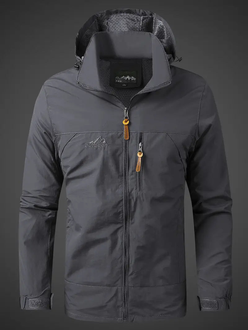 Men’s Waterproof Jacket in Hooded Outdoor Style | Windproof Rain Coat