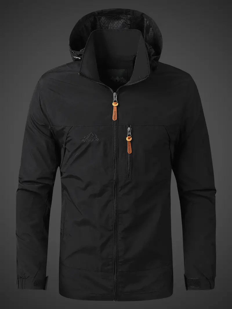 Men’s Waterproof Jacket in Hooded Outdoor Style | Windproof Rain Coat
