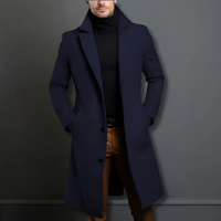 Men’s Long Overcoat | Smart Winter Coat | Tailored Fit | Formal and Casual Layer