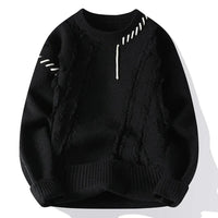 Men’s Casual Knit Jumper | Loose Fit Sweater | Crew Neck Pullover