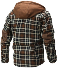 Men’s Hooded Flannel Jacket with Faux Fur Lining | Warm Winter Outdoor Coat