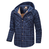 Men’s Cotton Hoodie Jacket with Faux Fur Lining | Rugged Warm Winter Coat