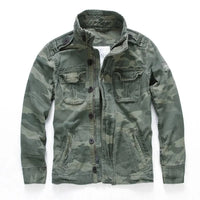 Men’s Cargo Denim Jacket | Multi-Pocket | Casual Outerwear