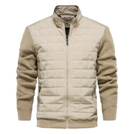 Men’s Bomber Jacket with Patchwork Design | Casual Winter Jacket
