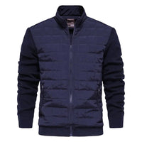 Men’s Bomber Jacket with Patchwork Design | Casual Winter Jacket