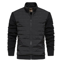 Men’s Bomber Jacket with Patchwork Design | Casual Winter Jacket