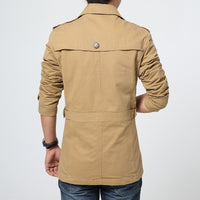 Men’s Trench Coat in Classic Long Style | Smart Casual Overcoat for All Seasons