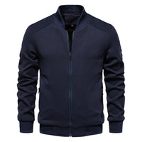 Men’s Bomber Jacket | Lightweight Autumn Outerwear | Zip-Up Front | Ribbed Trim