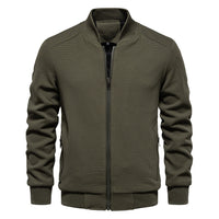 Men’s Bomber Jacket | Lightweight Autumn Outerwear | Zip-Up Front | Ribbed Trim