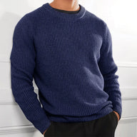 Men’s Crew Neck Jumper | Textured Knit | Casual Winter Layer