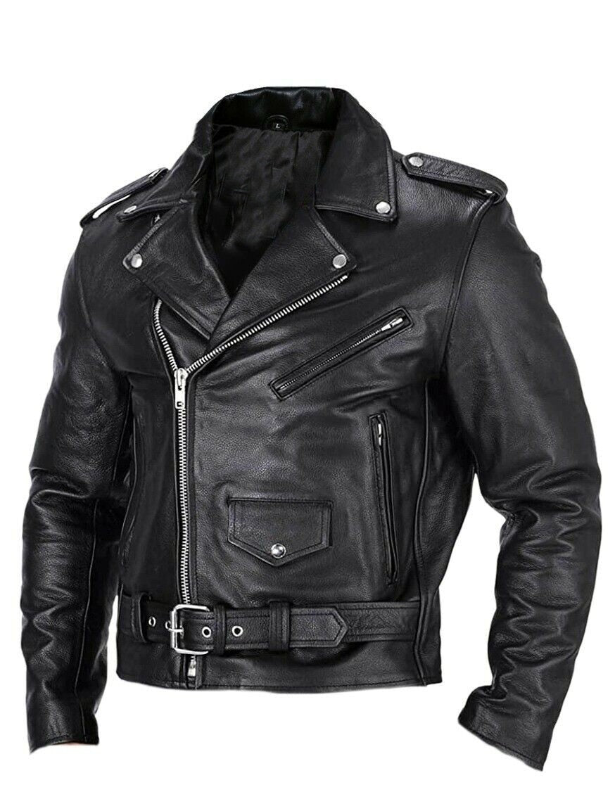Men’s Leather Bomber Jacket in Classic Fit | Stylish Winter Jacket