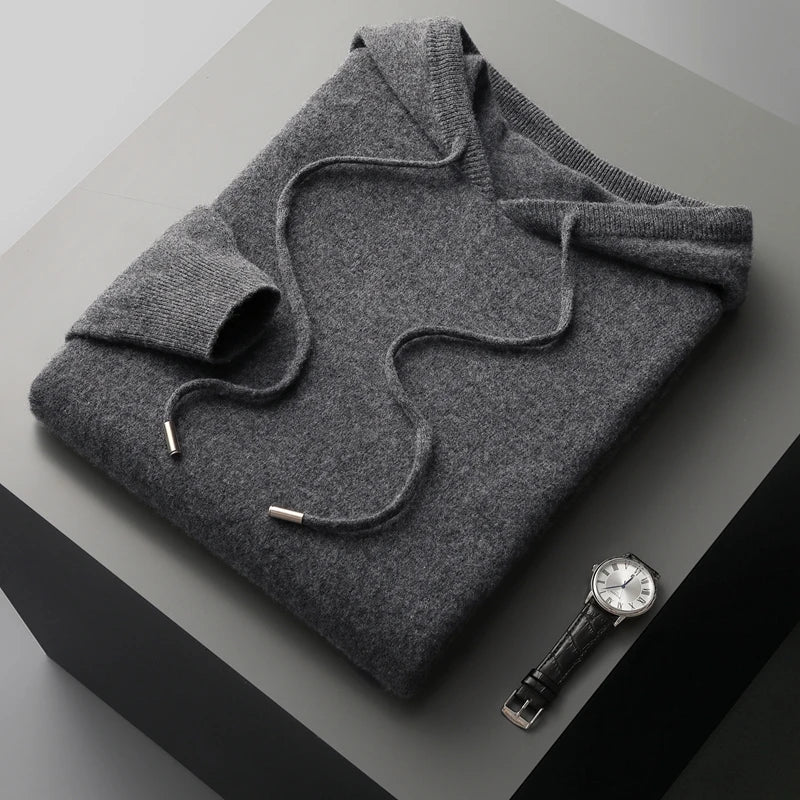 Men’s Knitted Hoodie | Slim Fit | Lightweight Layer | Autumn Essential