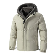 Men’s Fleece Lined Puffer Jacket in Winter Style | Thick Warm Padded Coat