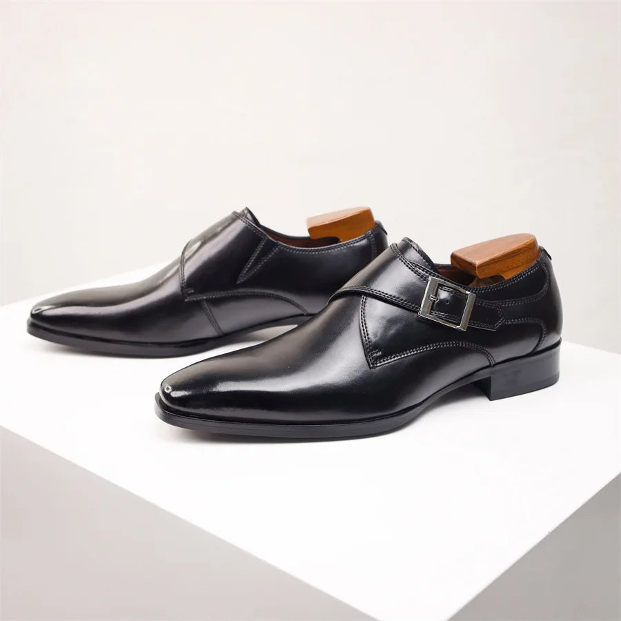 Men’s Monk Strap Dress Shoes | Classic Formal Footwear | Buckle Closure