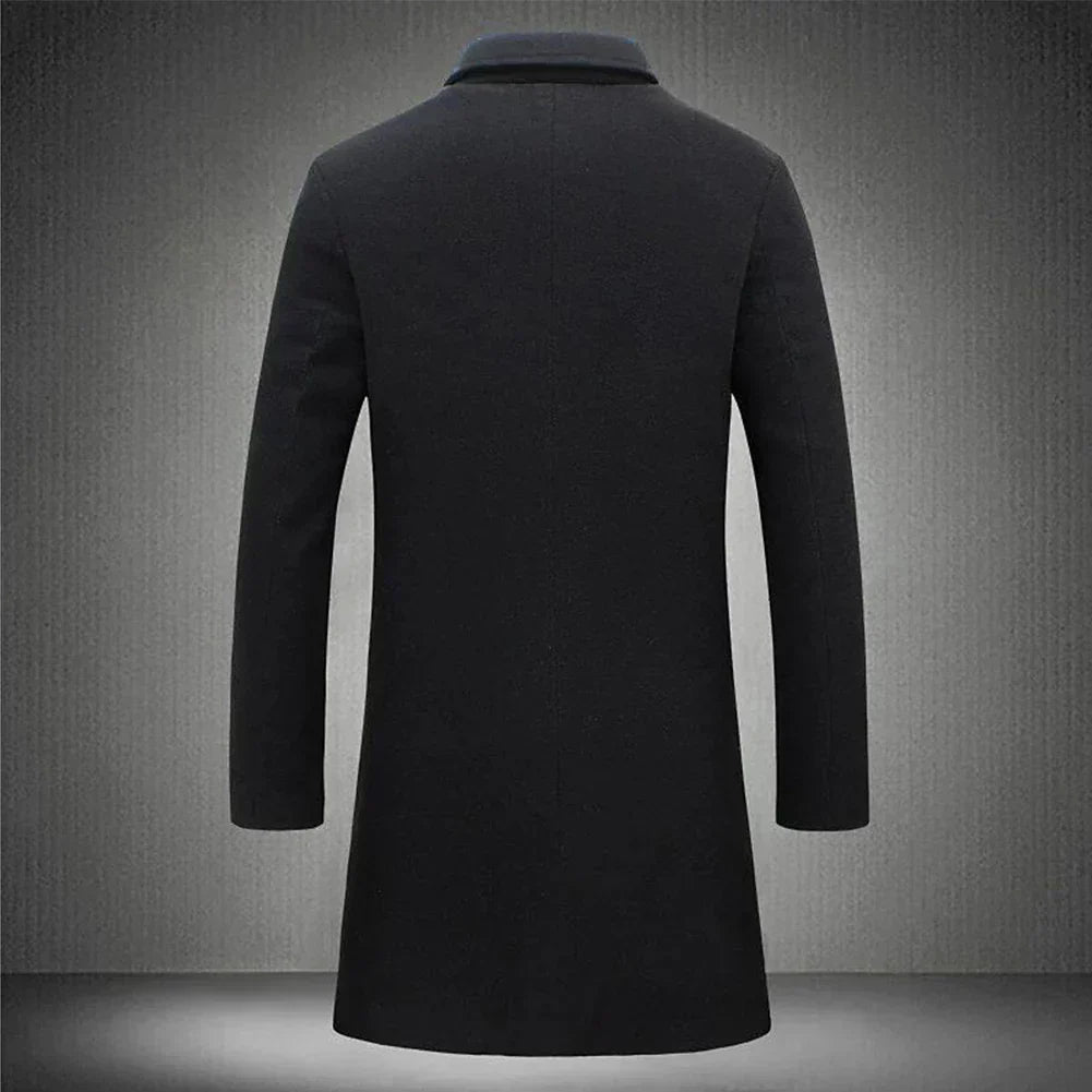 Men’s Long Overcoat | Smart Winter Coat | Tailored Fit | Formal and Casual Layer