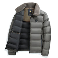 Men’s Puffer Jacket with Stand Collar | Warm Slim Fit Winter Coat