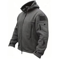 Men’s Tactical Fleece Jacket with Hooded Outdoor Style | Warm Winter Coat