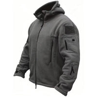 Men’s Tactical Fleece Jacket with Hooded Outdoor Style | Warm Winter Coat