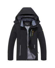 Men’s Waterproof Hiking Jacket with Hooded Outdoor Style | Windproof Camping Coat