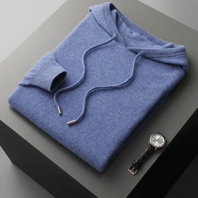 Men’s Knitted Hoodie | Slim Fit | Lightweight Layer | Autumn Essential