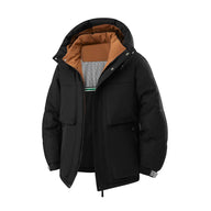 Men’s Hooded Puffer Jacket in Winter Style | Thick Warm Padded Casual Coat