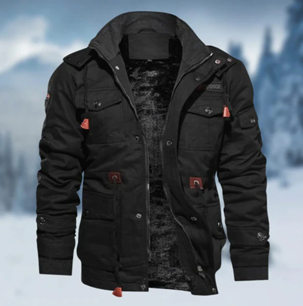 Men’s Winter Jacket with Multiple Pockets | Warm Waterproof Coat