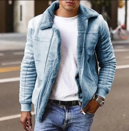 Men’s Winter Jacket with Shearling Lining | Warm Casual Coat for Cold Weather