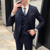 Men’s Slim Fit 3 Piece Wedding Suit | Classic Formal Suit Style for Business and Events