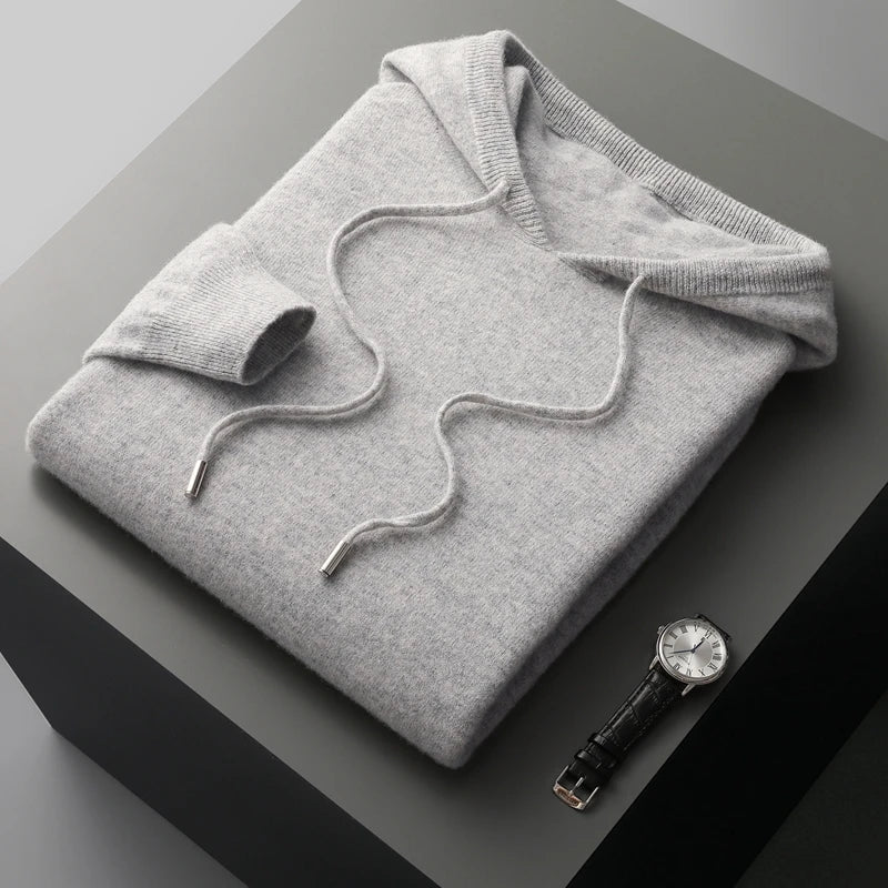 Men’s Knitted Hoodie | Slim Fit | Lightweight Layer | Autumn Essential