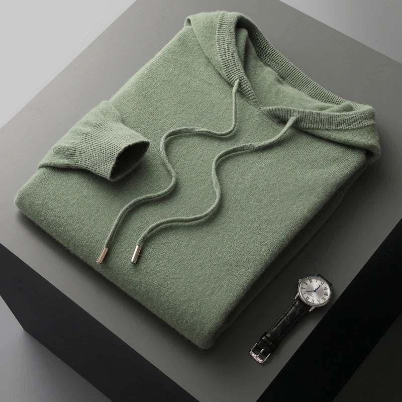 Men’s Knitted Hoodie | Slim Fit | Lightweight Layer | Autumn Essential