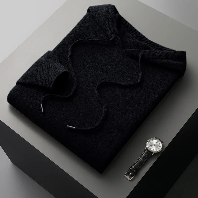 Men’s Knitted Hoodie | Slim Fit | Lightweight Layer | Autumn Essential