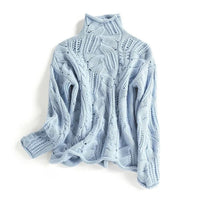 Women’s Roll Neck Jumper with Cable Knit | Warm Winter Sweater for Ladies
