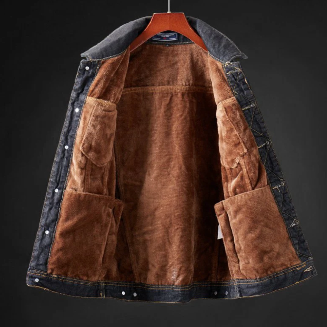 Men’s Fleece Lined Denim Jacket | Winter Essential | Casual Outerwear