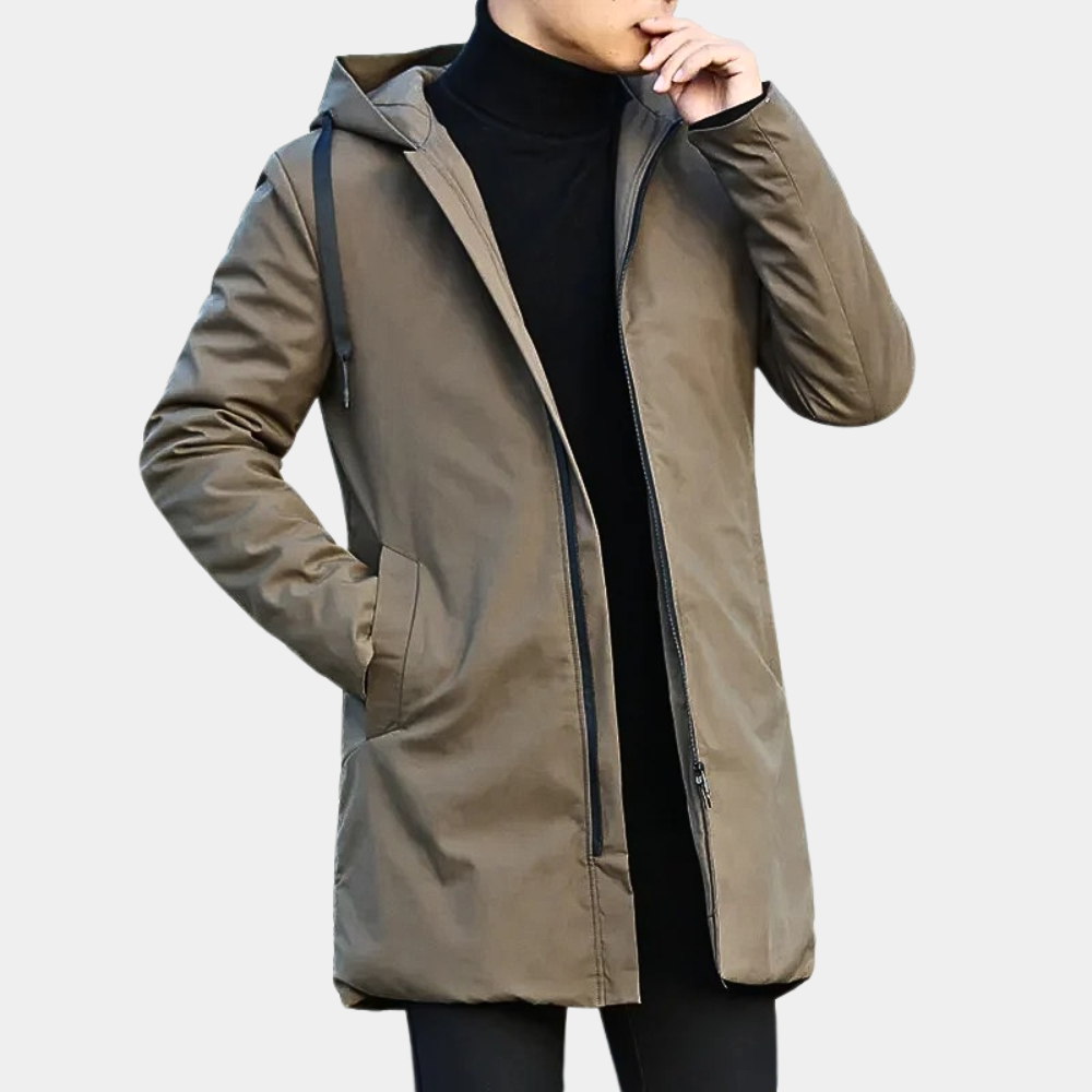 Men’s Long Winter Jacket in Classic Insulated Style | Warm Coat for Cold Days