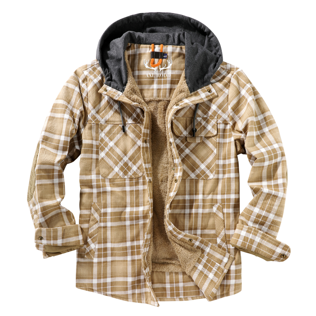 Men’s Cotton Hoodie Jacket with Faux Fur Lining | Rugged Warm Winter Coat