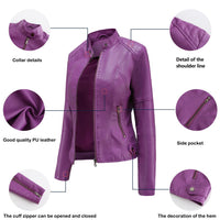 Leather Jacket Woman | Slim Fit Moto Style | Casual Outerwear | Modern Streetwear Look