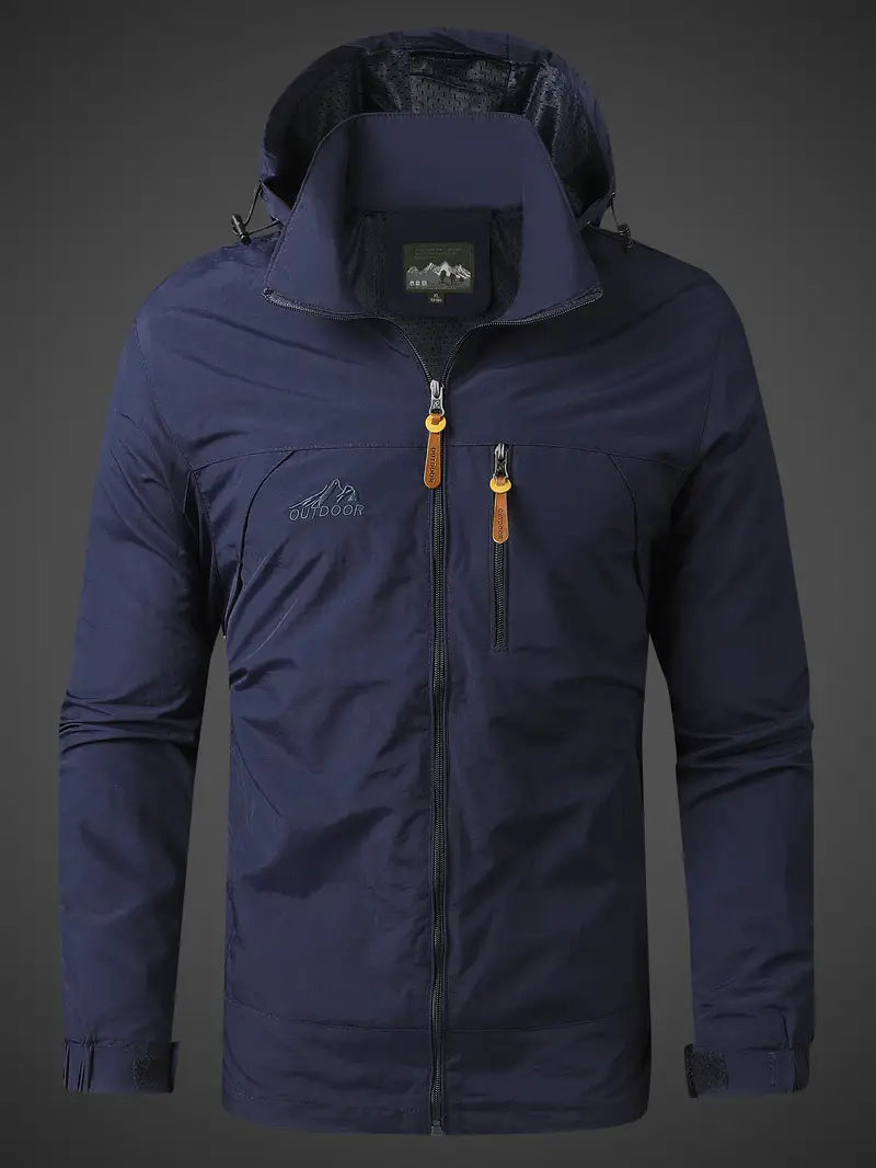 Men’s Waterproof Jacket in Hooded Outdoor Style | Windproof Rain Coat