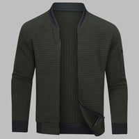 Men’s Zip-Up Knit Sweater with Modern Fit | Warm Winter Cardigan