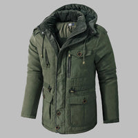 Men’s Hooded Winter Jacket with Multiple Pockets | Warm Waterproof Coat