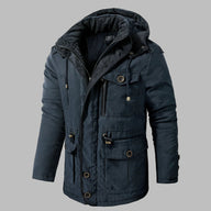 Men’s Hooded Winter Jacket with Multiple Pockets | Warm Waterproof Coat