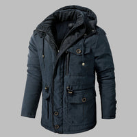 Men’s Hooded Winter Jacket with Multiple Pockets | Warm Waterproof Coat