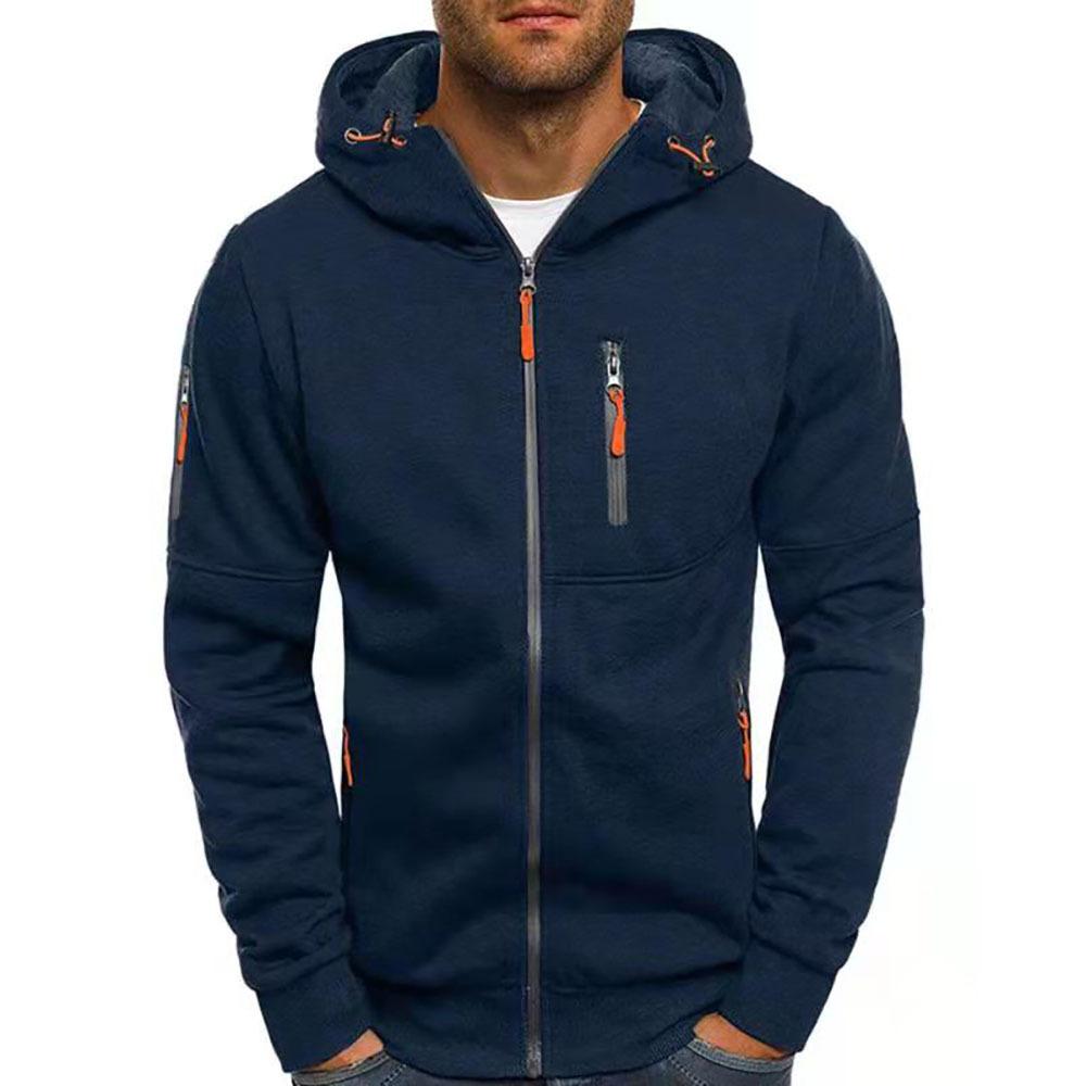 Men’s Hooded Sports Jacket in Slim Fit | Lightweight Casual Zip-Up Coat