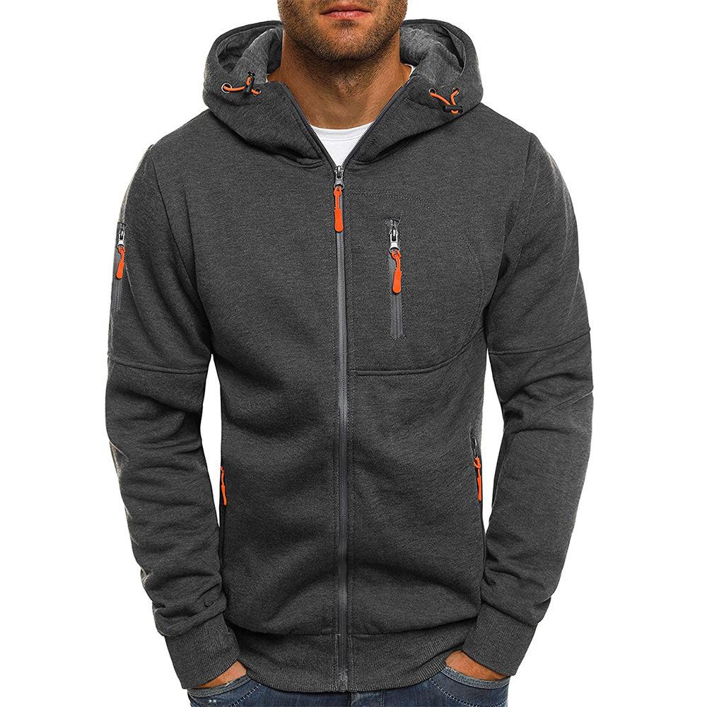 Men’s Hooded Sports Jacket in Slim Fit | Lightweight Casual Zip-Up Coat