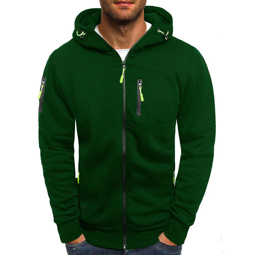 Men’s Hooded Sports Jacket in Slim Fit | Lightweight Casual Zip-Up Coat