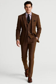 Men’s Classic 3 Piece Wedding Suit with Tuxedo Style | Formal Evening Wear