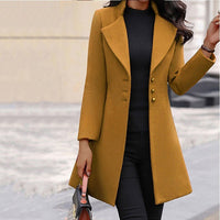 Women’s Elegant Long Coat | Classic Winter Outerwear | Stylish Casual Layer | Versatile Warm Jacket